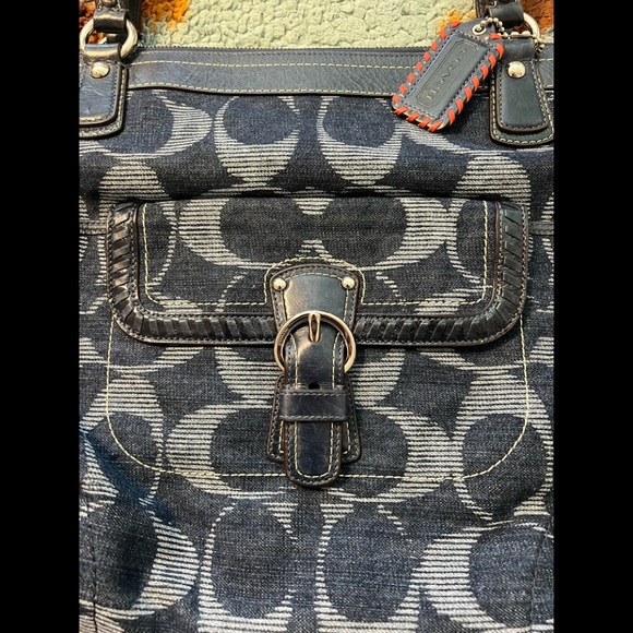 Coach Authentic Signature Denim handbag NWOT - Picture 3 of 16